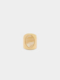 Anillo Ancho Con Detalle Ovalado