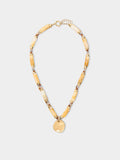 Collar Corto Segmentado Efecto Piedra