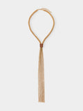 Collar Largo Tubular Con Flecos