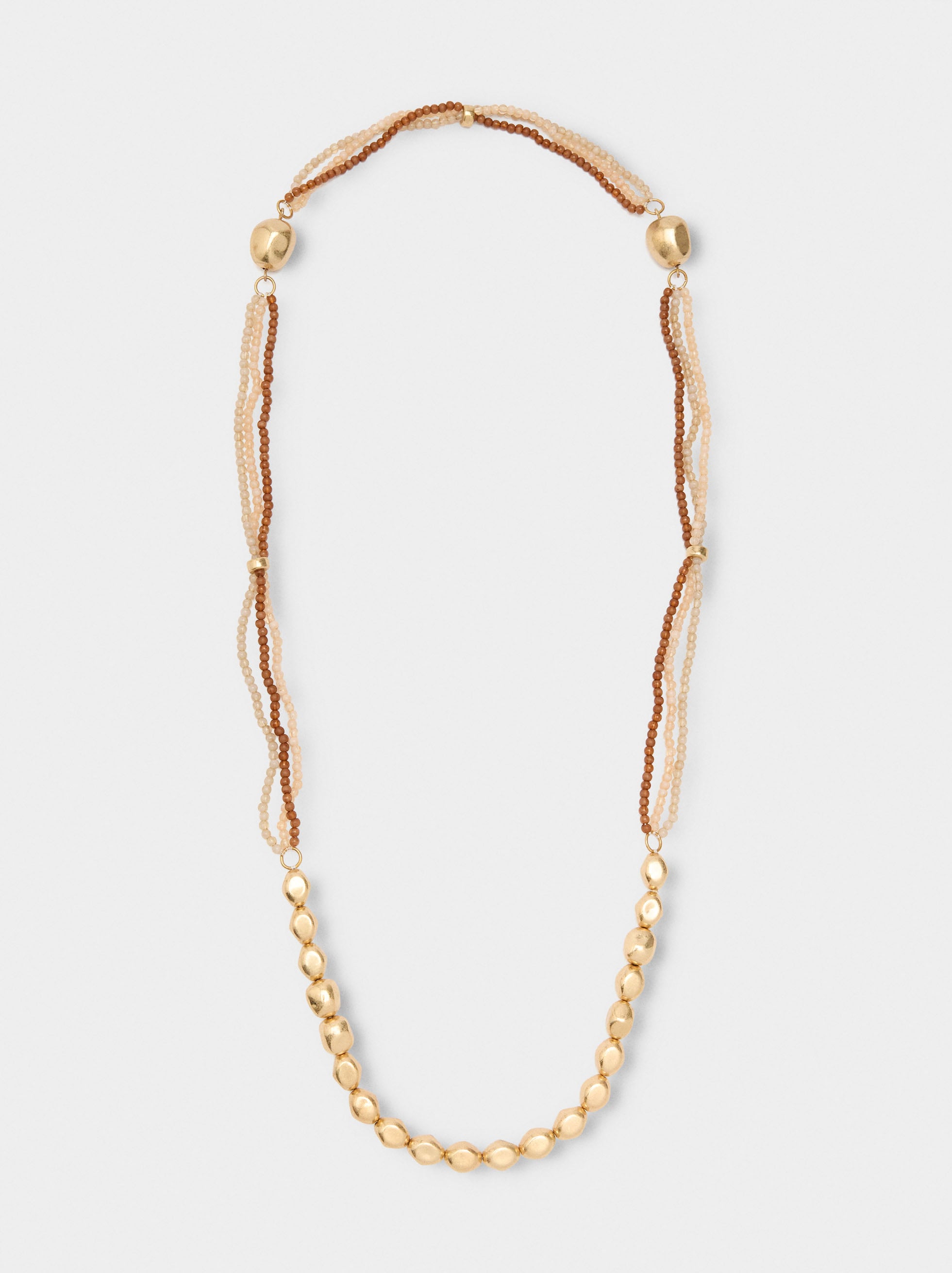 Collar Asimétrico Con Cuentas