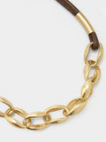 Collar Corto De Eslabones Con Cordón