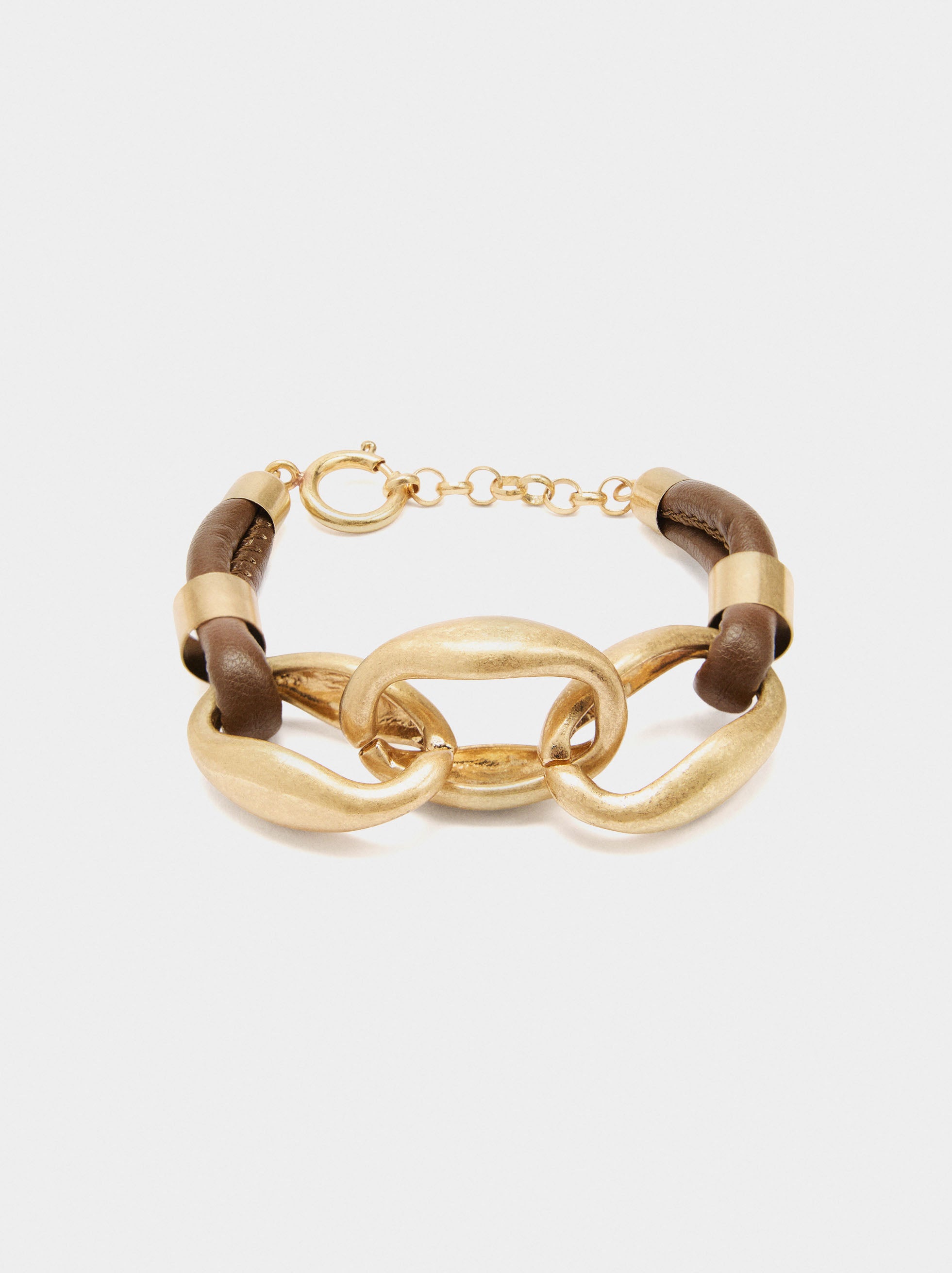 Pulsera De Eslabones Con Cordón