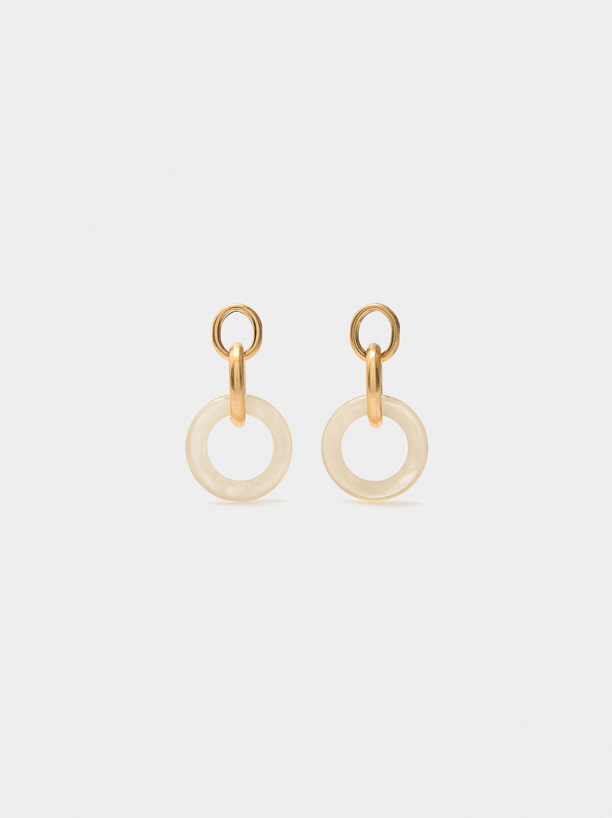 Pendientes Aros Con Resina