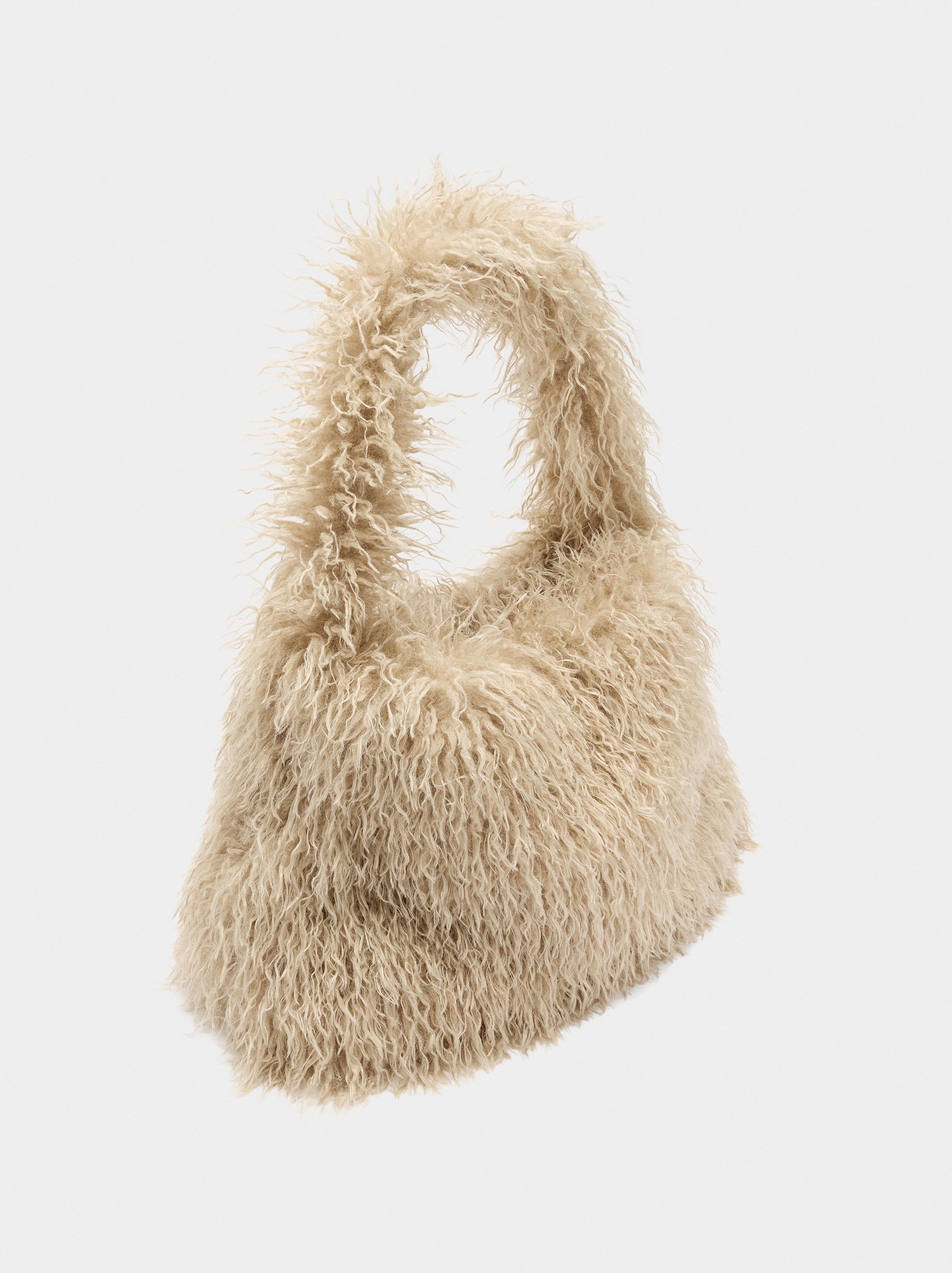 Bolso De Hombro Efecto Pelo
