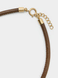 Collar Con Cordón Con Colgantes Efecto Piedra