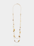 Collar Largo Con Detalles Efecto Piedra