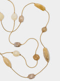 Collar Largo Con Detalles Efecto Piedra