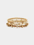 Set De Pulseras Elásticas Efecto Piedra