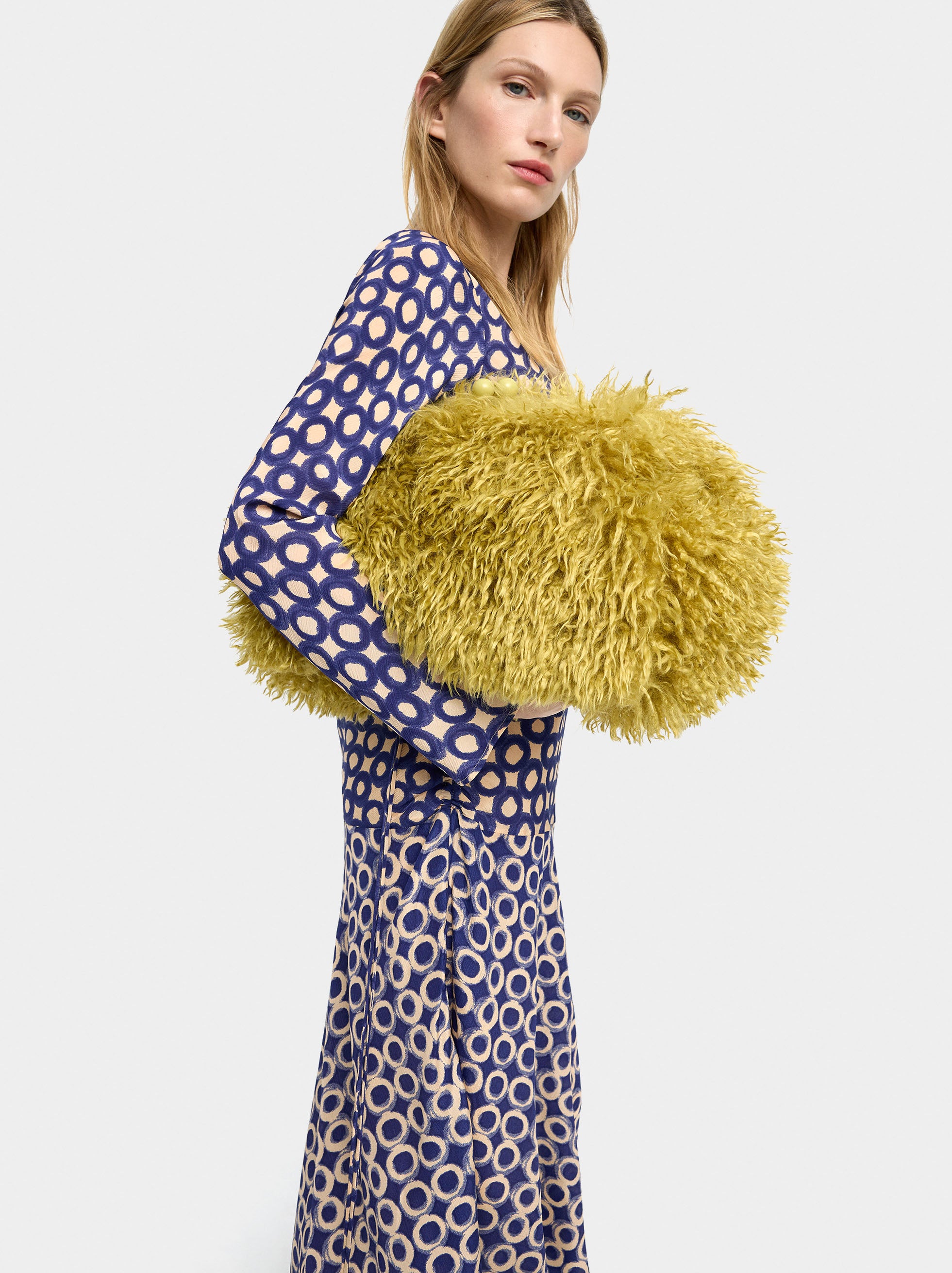 Vestido Midi Con Estampado De Círculos