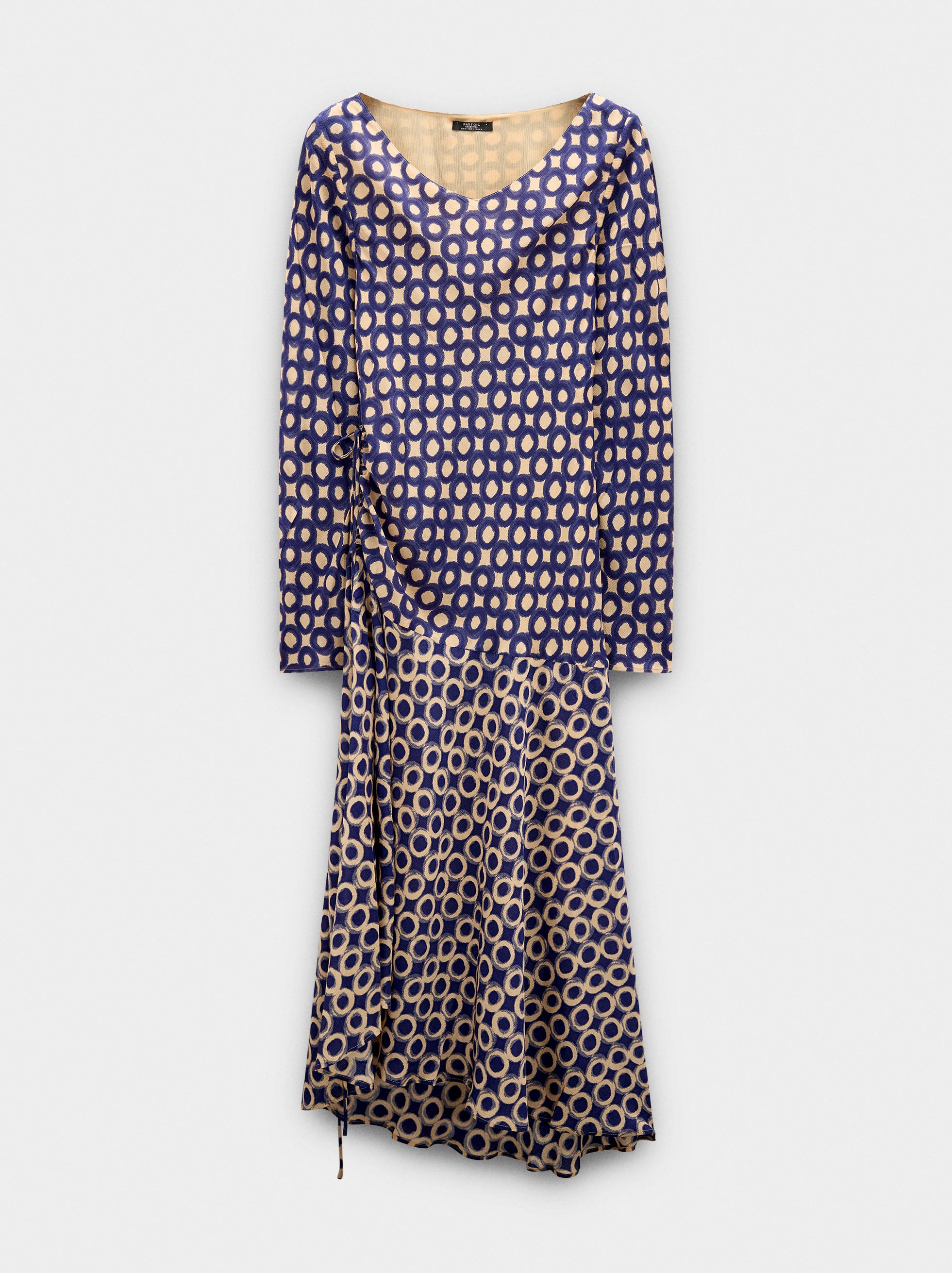 Vestido Midi Con Estampado De Círculos