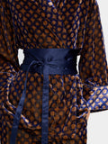 Kimono Aterciopelado Estampado De Círculos