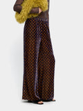 Pantalón Aterciopelado Con Estampado De Círculos