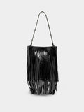 Bolso Bombonera Con Flecos Largos