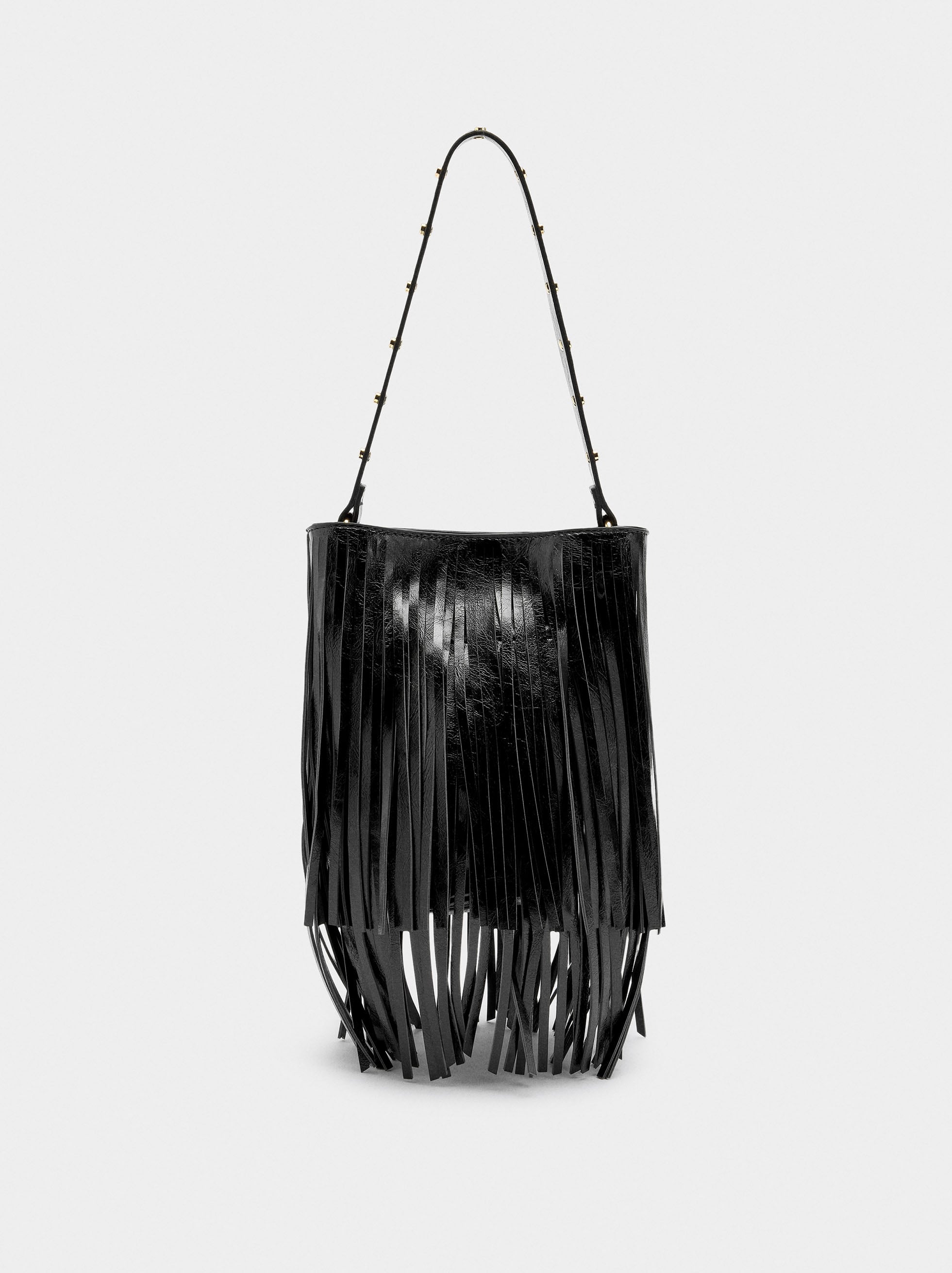 Bolso Bombonera Con Flecos Largos
