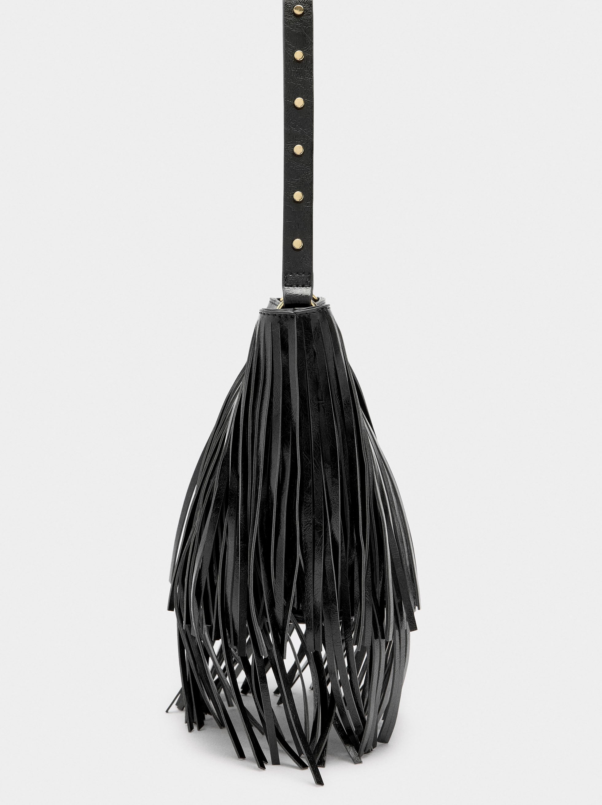 Bolso Bombonera Con Flecos Largos