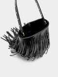 Bolso Bombonera Con Flecos Largos