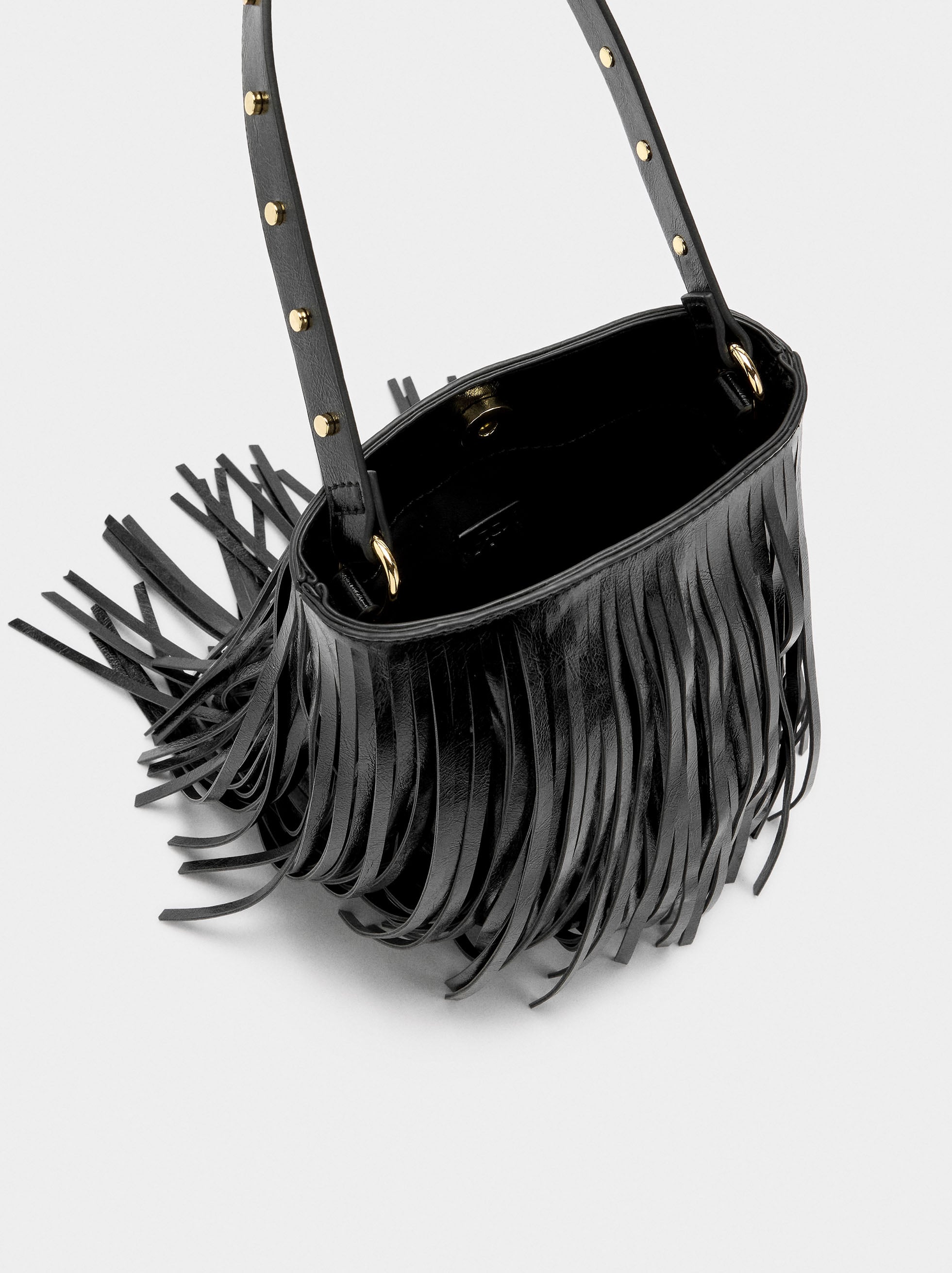 Bolso Bombonera Con Flecos Largos