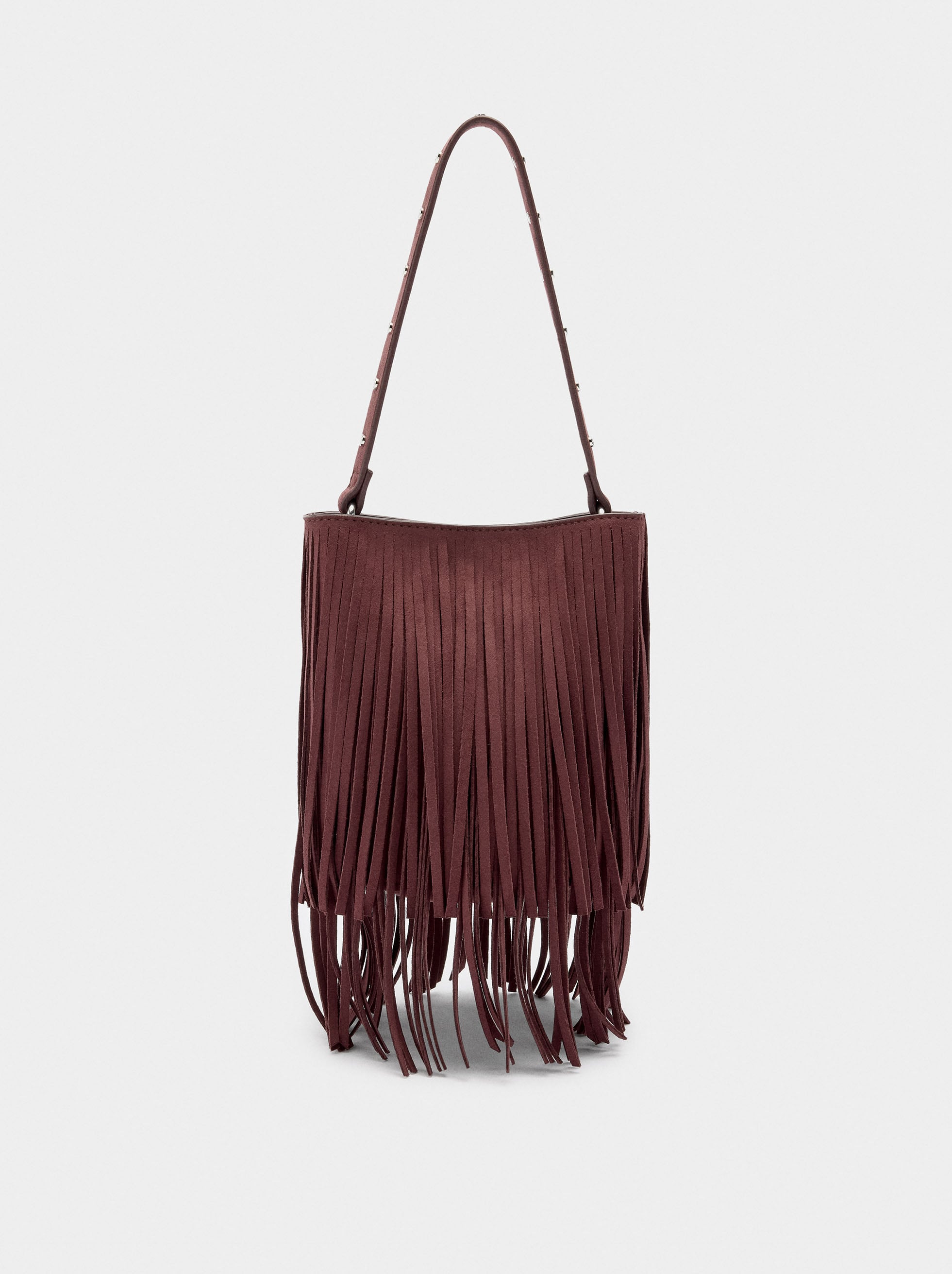 Bolso Bombonera Con Flecos Largos
