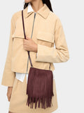 Bolso Bombonera Con Flecos Largos