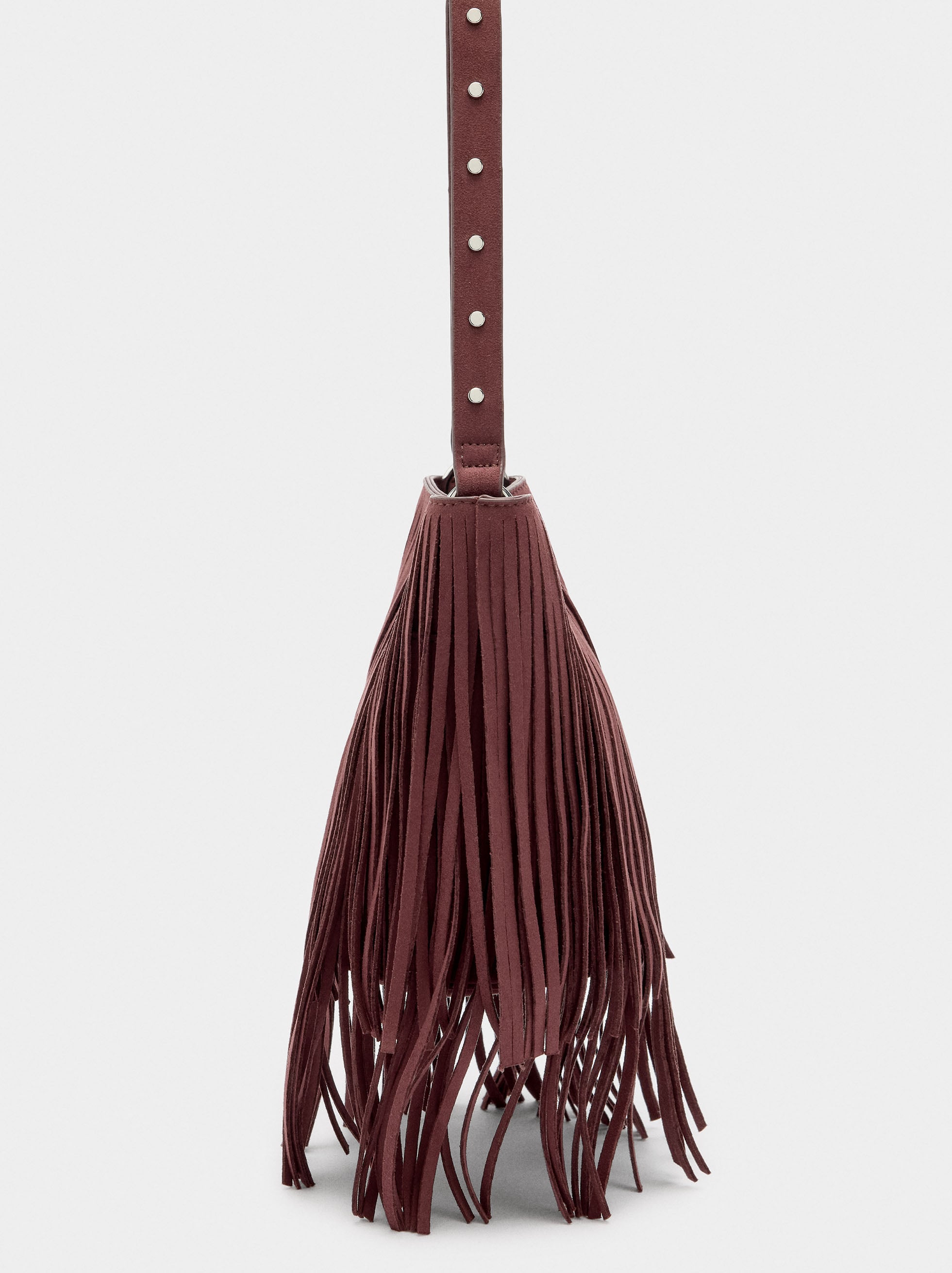 Bolso Bombonera Con Flecos Largos