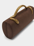 Bolso De Fiesta Cilíndrico De Efecto Piel