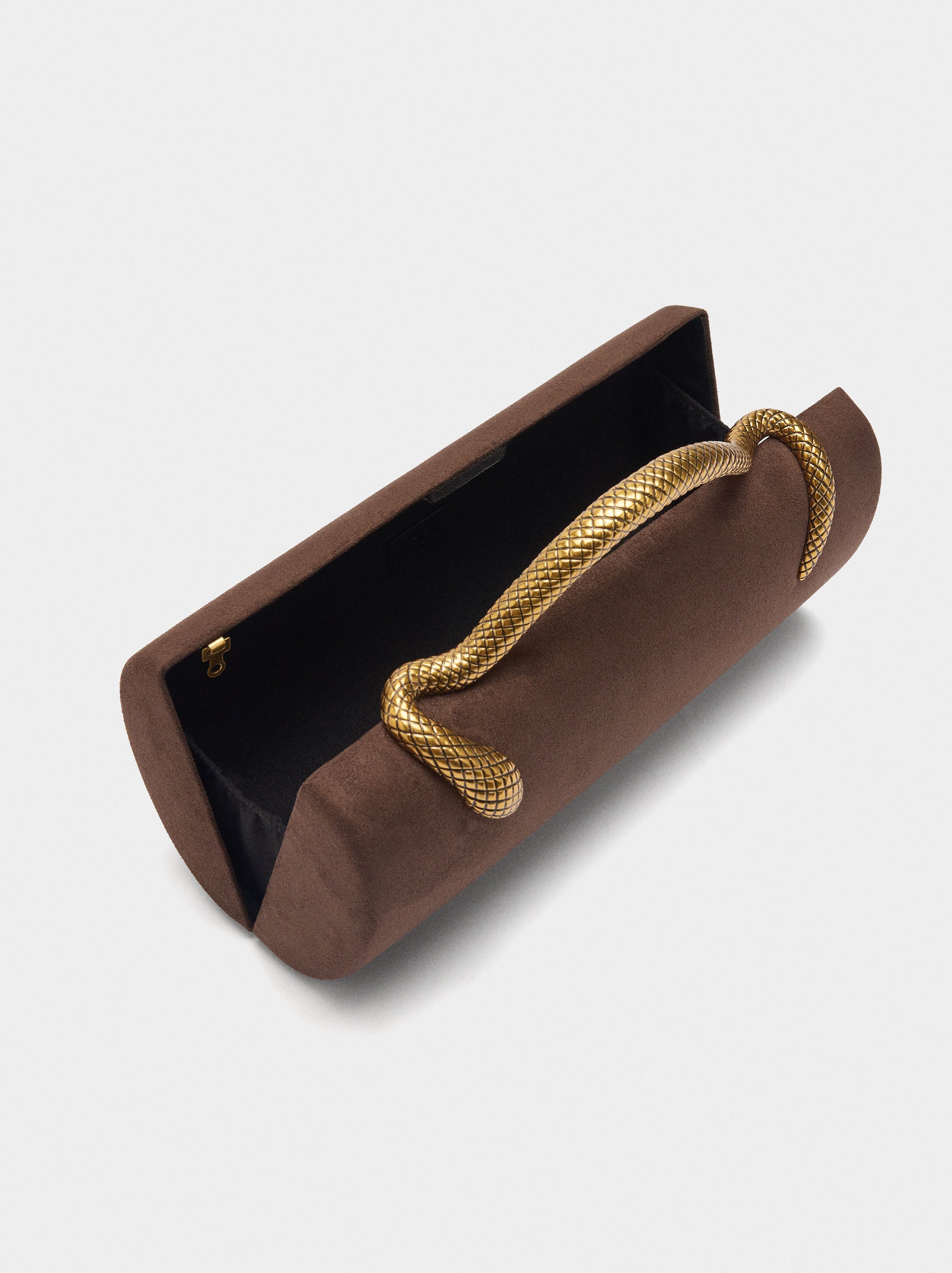 Bolso De Fiesta Cilíndrico De Efecto Piel