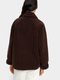 Chaqueta Efecto Pelo Contraste De Texturas