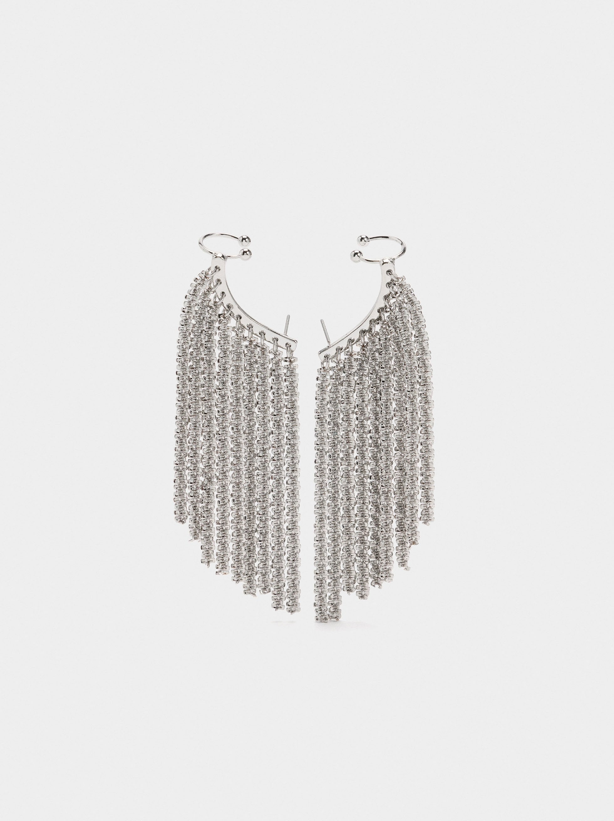 Pendientes Ear Jacket Con Cadenas