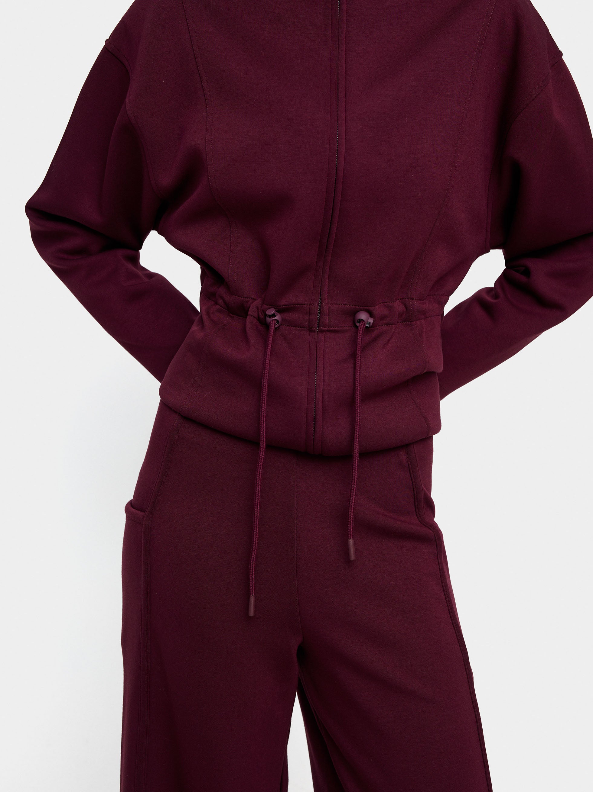 Sudadera Con Cremallera Y Cuello Alto