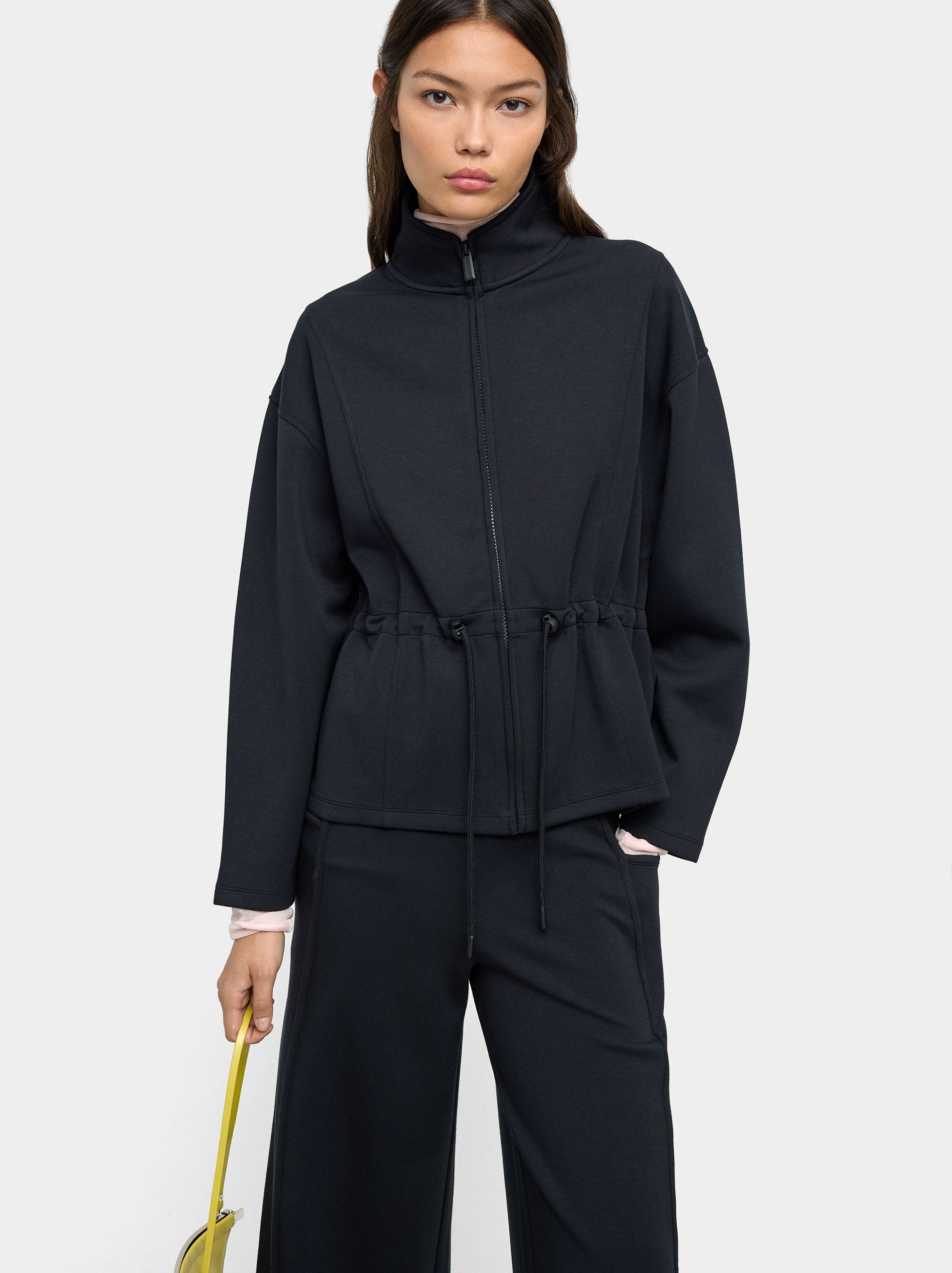 Sudadera Con Cremallera Y Cuello Alto