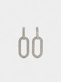 Pendientes Largos De Aros Con Cristales