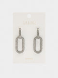Pendientes Largos De Aros Con Cristales