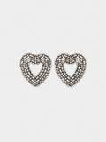 Pendientes Maxi De Corazones Con Cristales