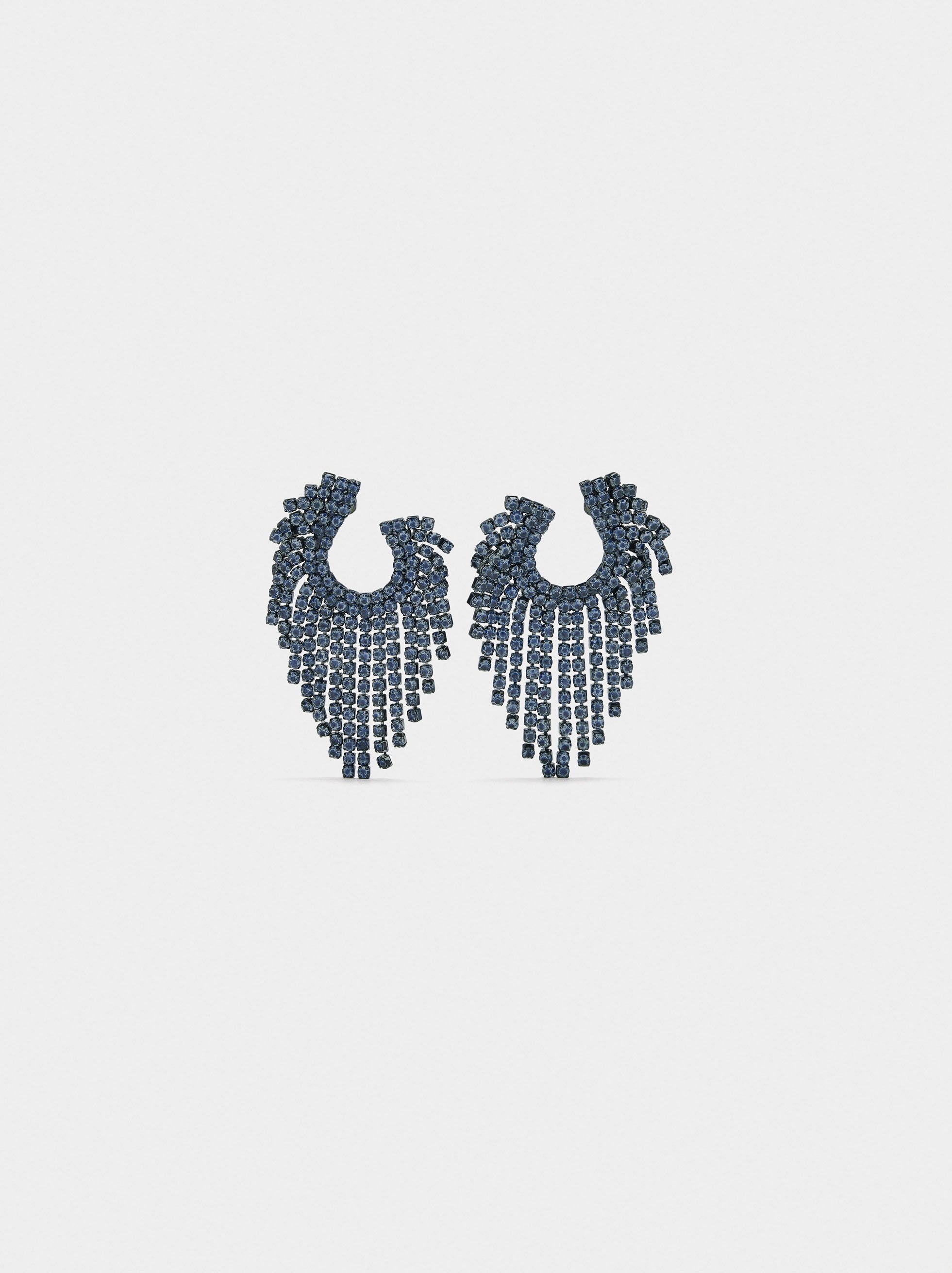 Pendientes Maxi Redondeados De Cristales