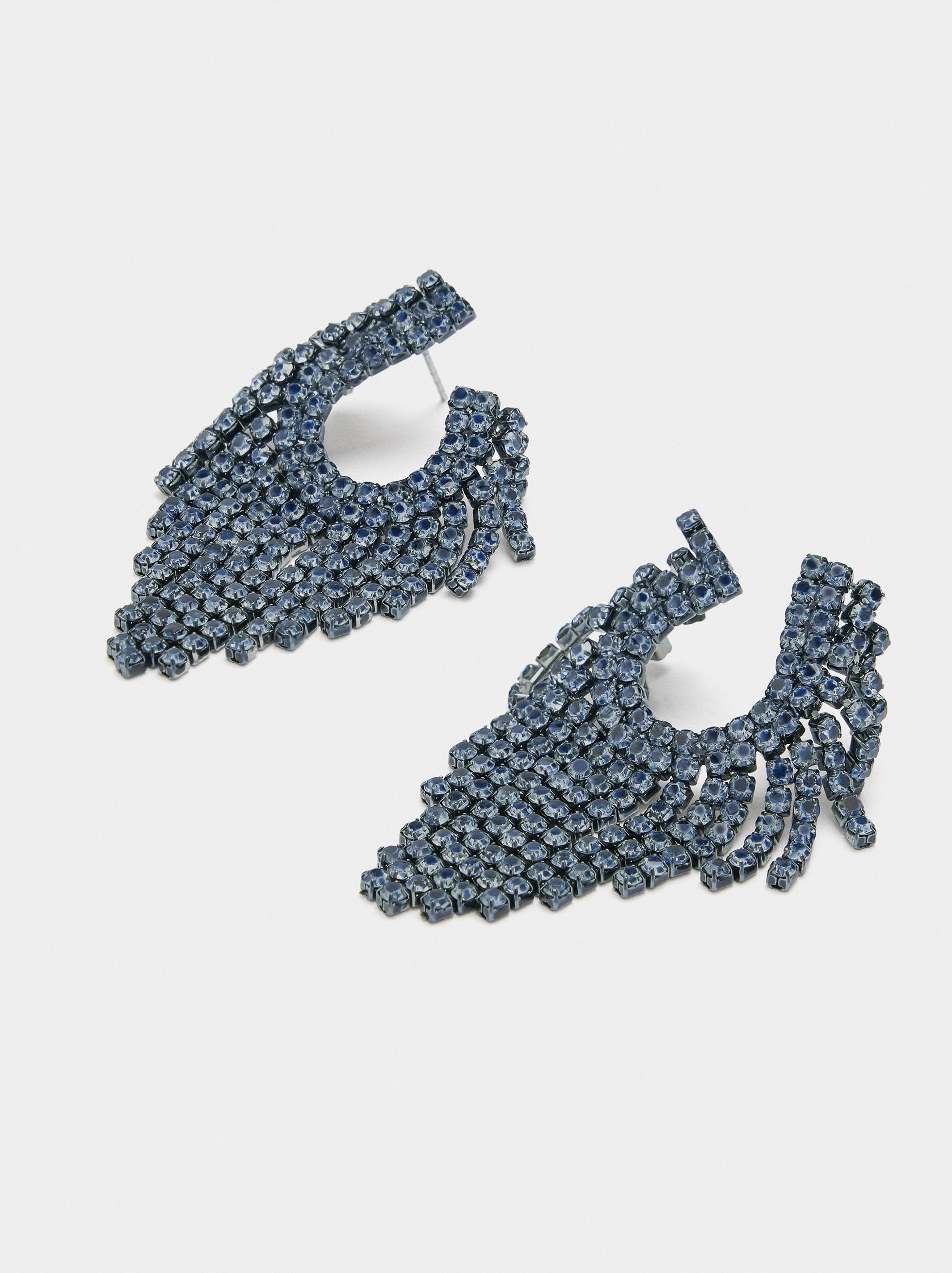 Pendientes Maxi Redondeados De Cristales