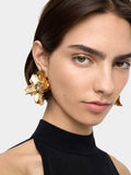 Pendientes Maxi Flor Con Cristales