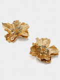 Pendientes Maxi Flor Con Cristales