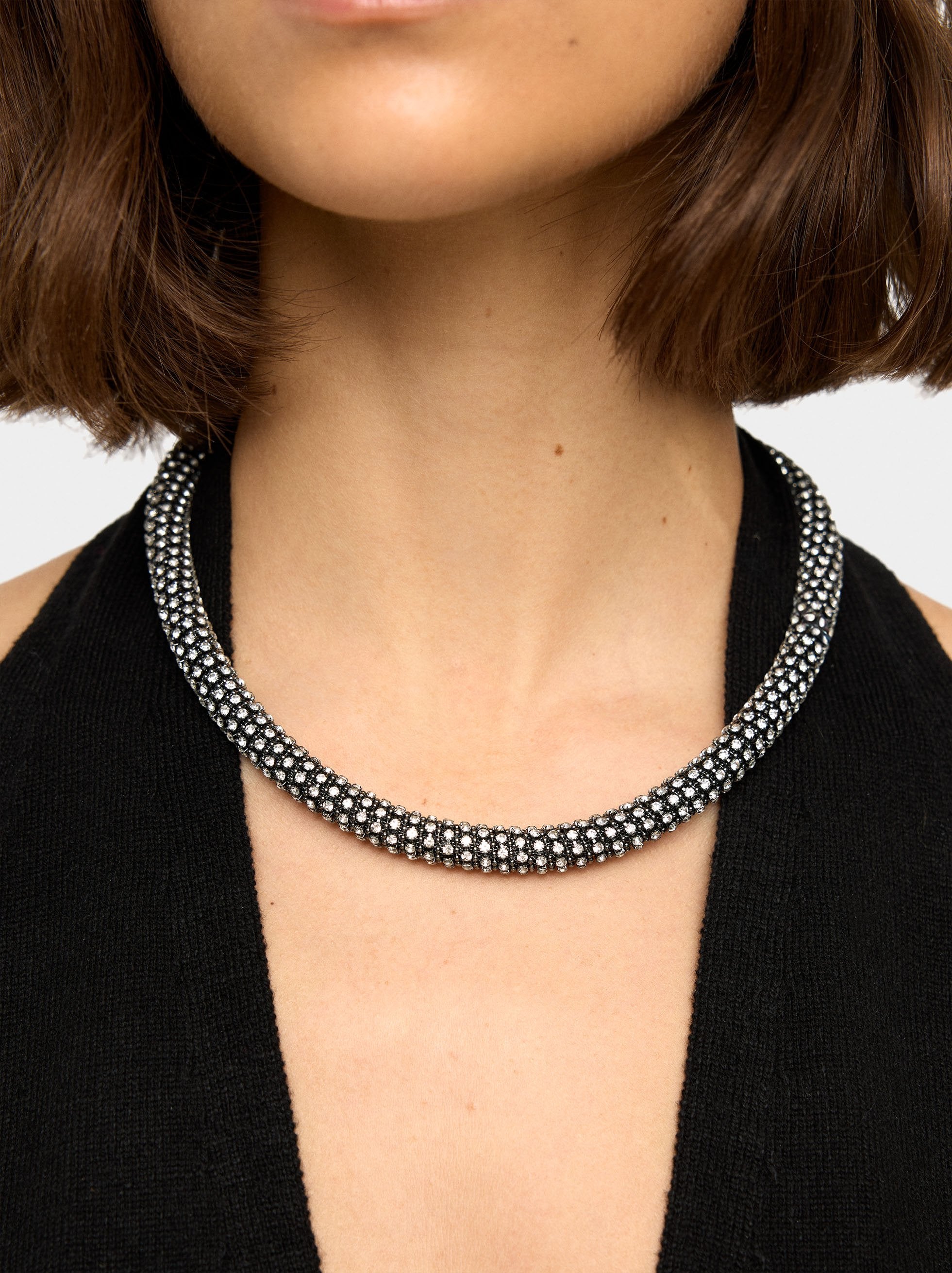 Collar Tubular De Cristales