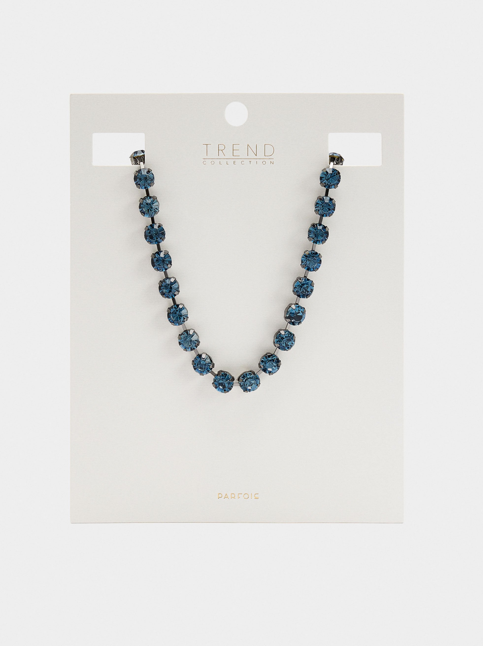 Collar Corto Con Cristales