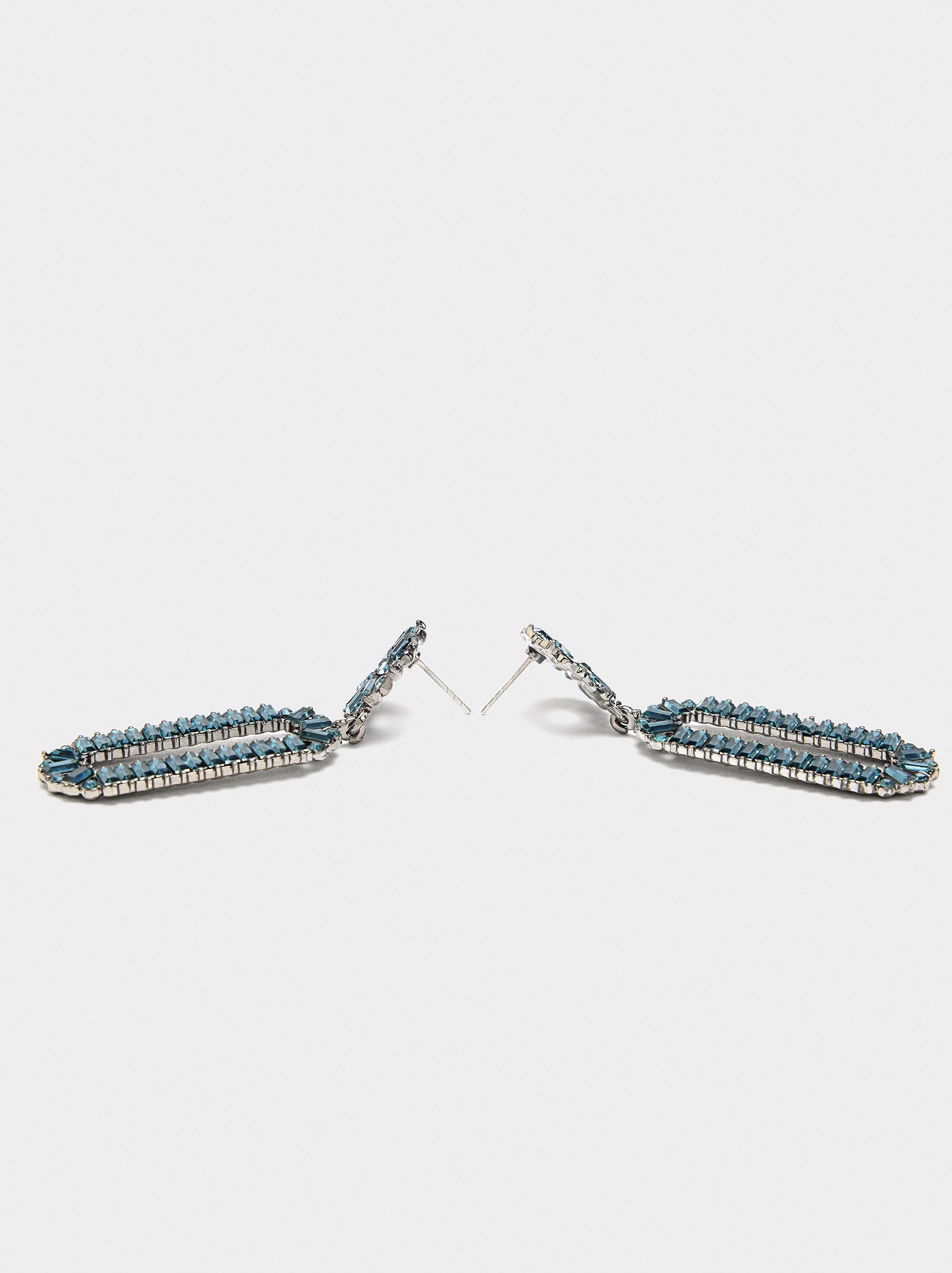 Pendientes Maxi Alargados De Cristales