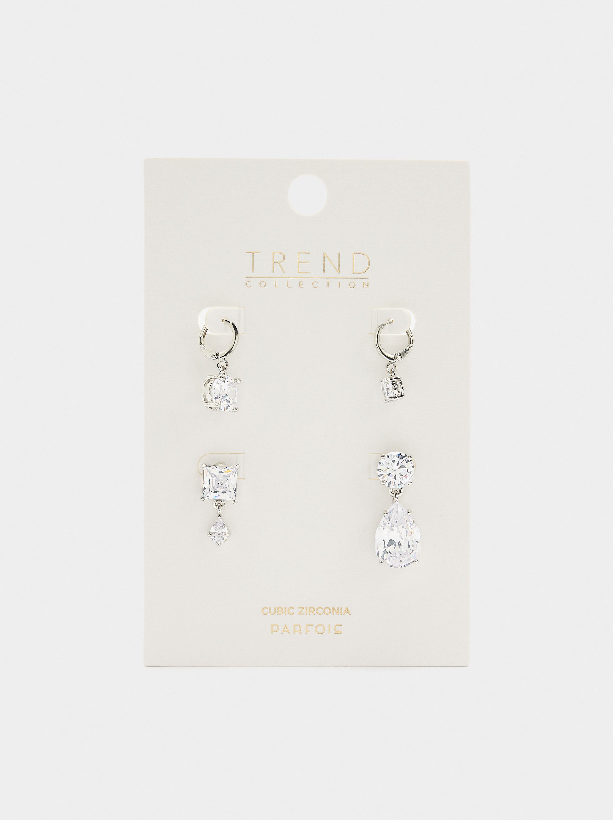 Set De Maxi Pendientes De Cristales