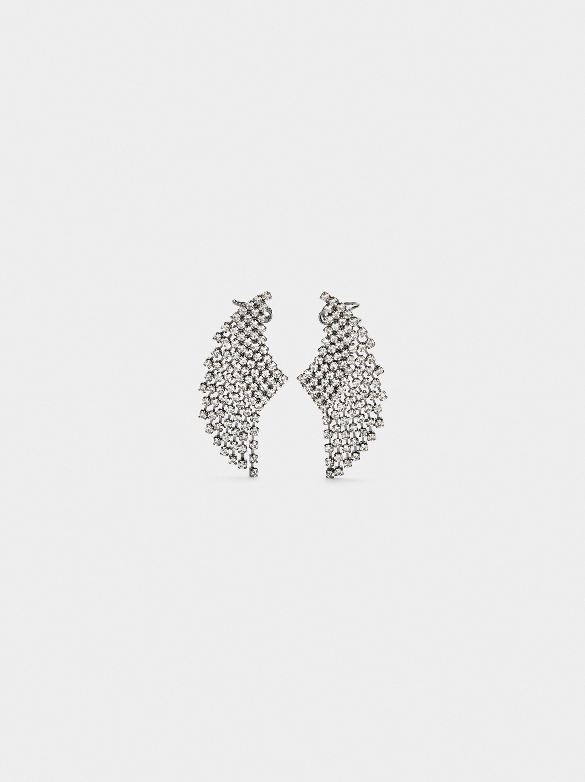 Pendientes Ear Jacket Asas De Cristales