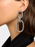 Pendientes Maxi Aro Doble Con Cristales