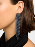 Pendientes Maxi Largos De Cristales