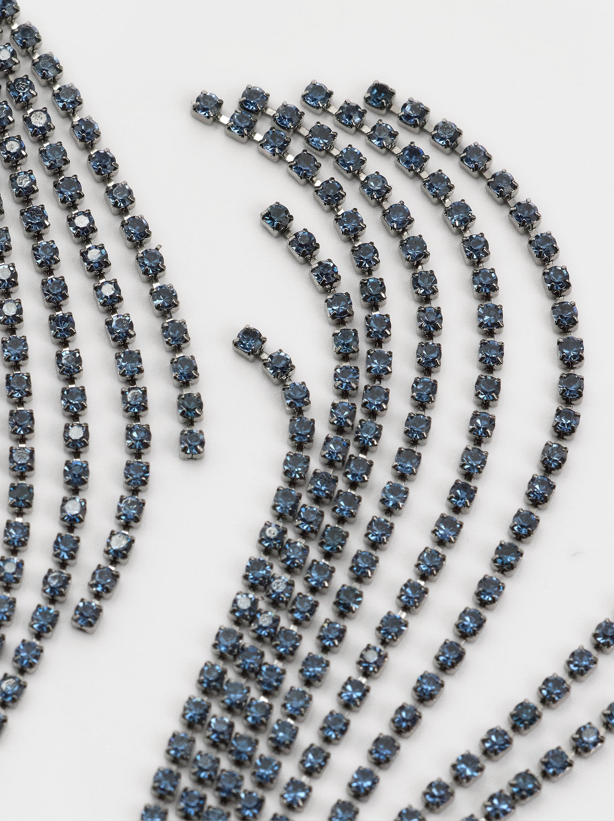 Pendientes Maxi Largos De Cristales