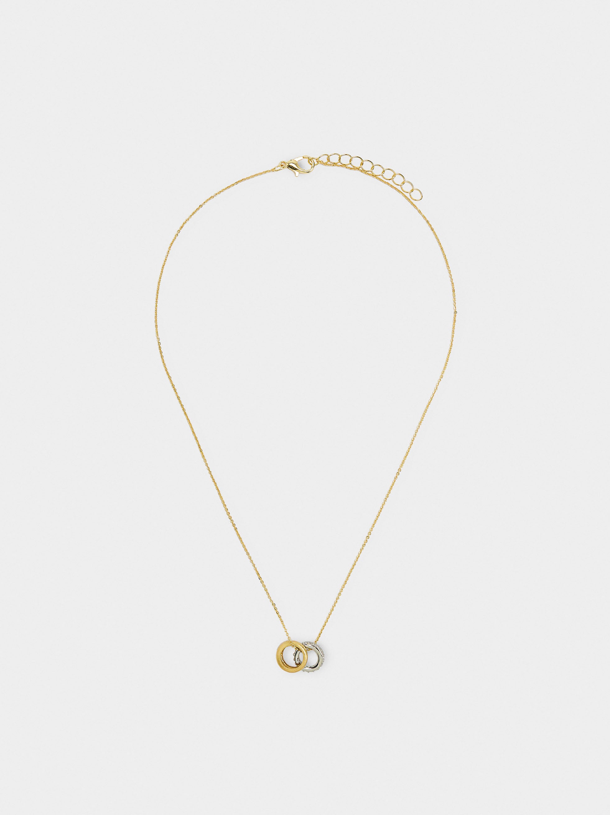 Collar Aros Colgantes Con Circonitas