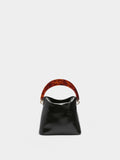 Bolso De Mano Con Asa Efecto Carey