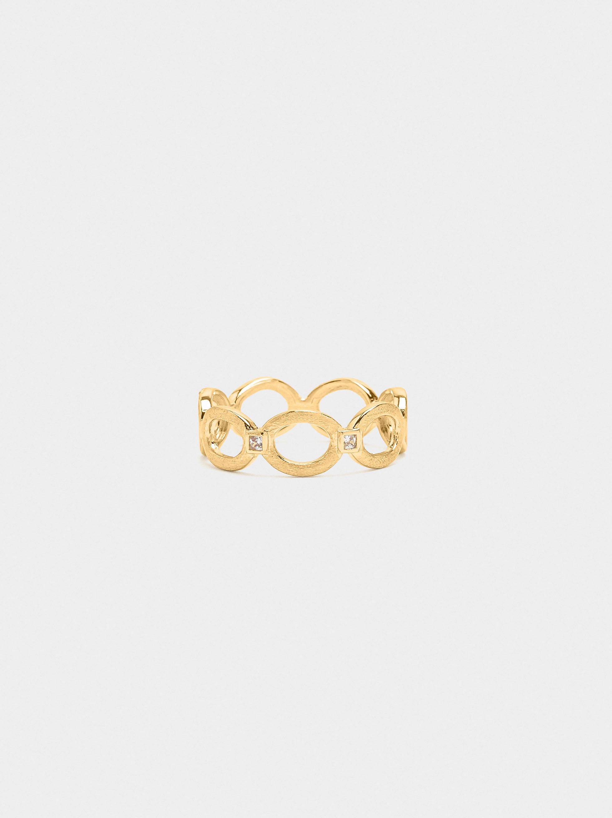 Anillo De Aros Con Circonitas