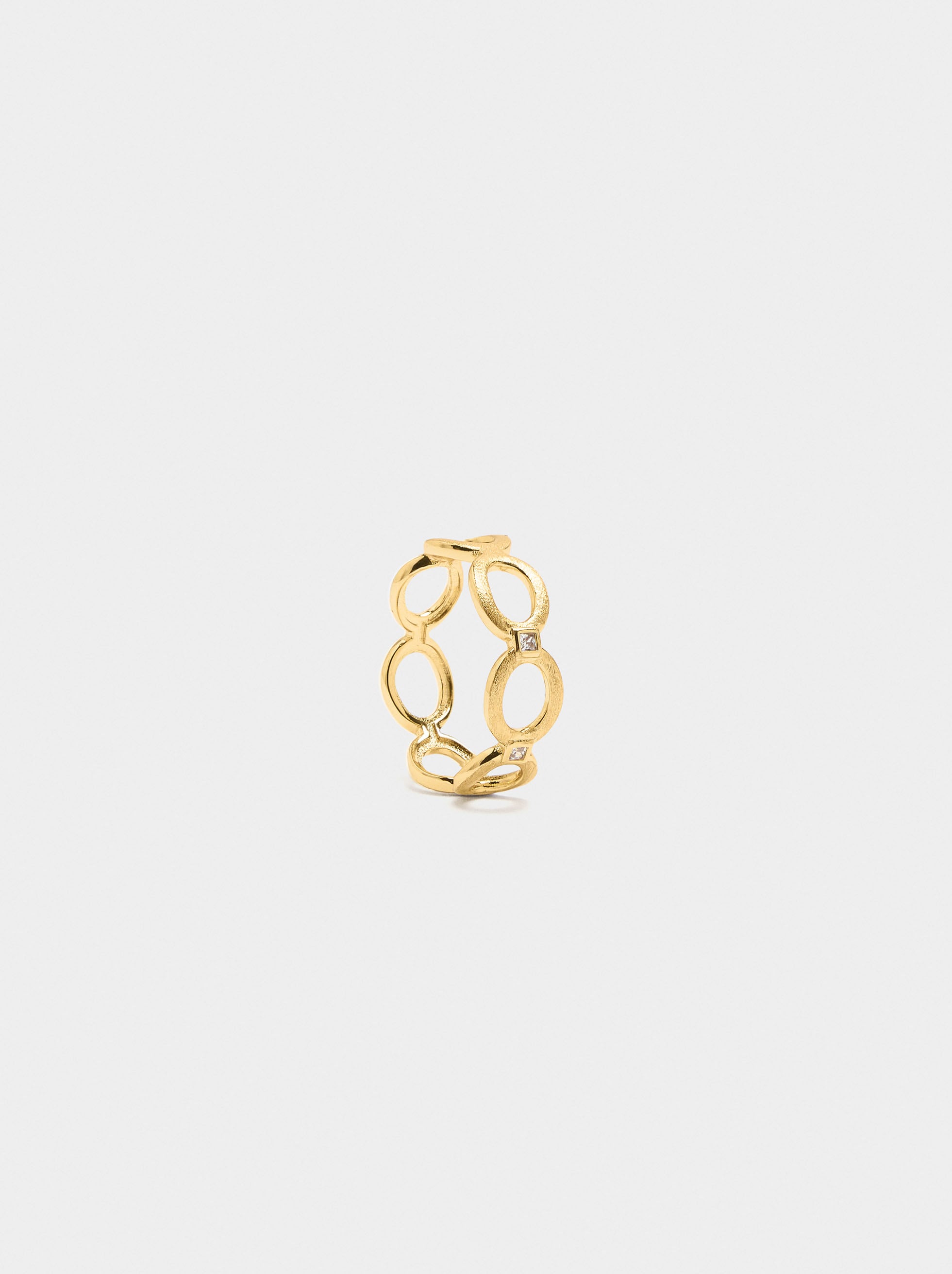 Anillo De Aros Con Circonitas