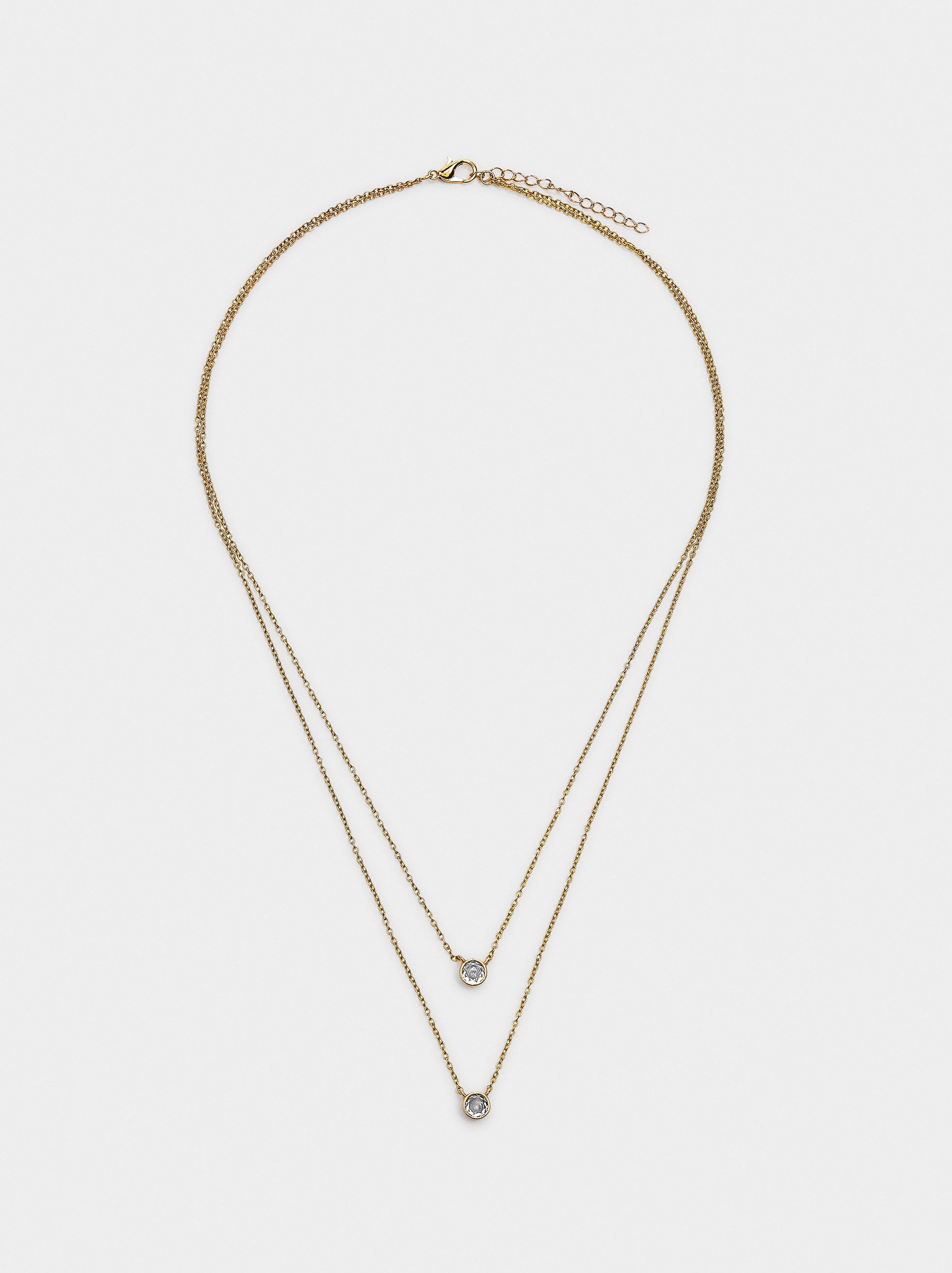 Set De Collares De Eslabones Con Circonitas